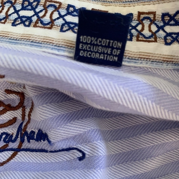 Robert Graham Mens Striped Embroidered Paisley Long Sleeve Shirt Size 2XL.#0041 - Picture 11 of 15